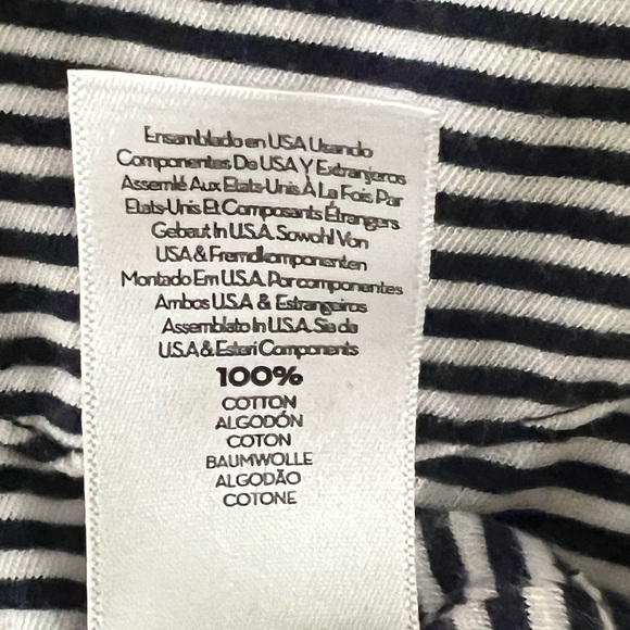 MOTHER The Keep on Rolling Stripe Cotton Pocket T-Shirt Size Small - Picture 9 of 10